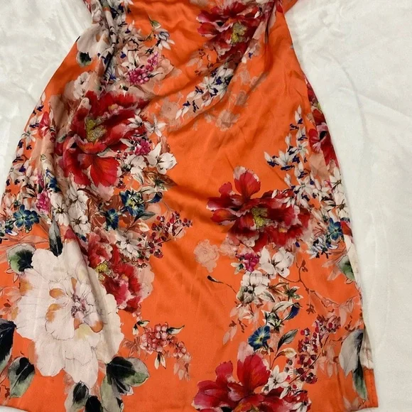 St. John Silk Vibrant Floral Midi Dress - Picture 2 of 16